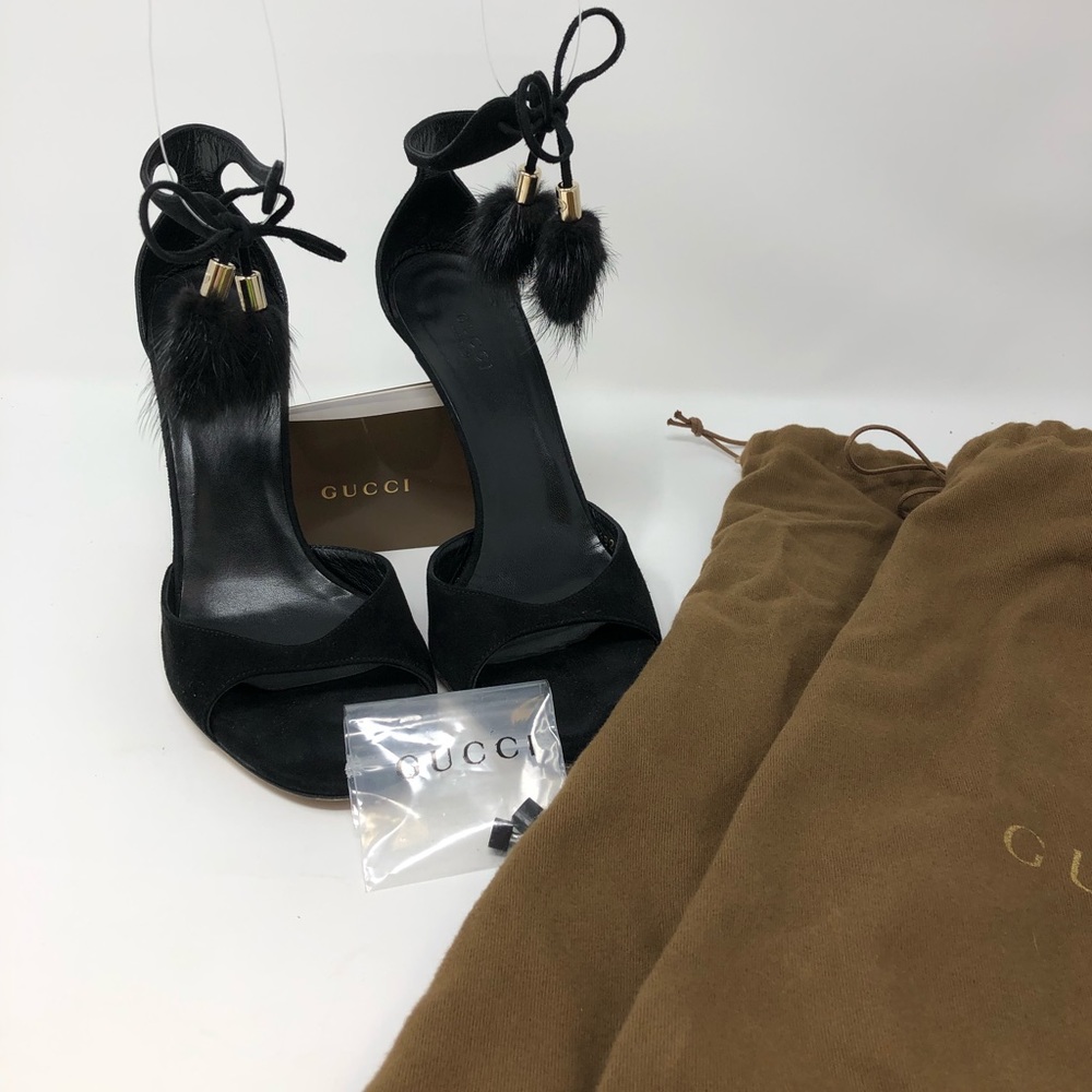 Gucci Mink Pom Pom Stilettos - Picture 5 of 8
